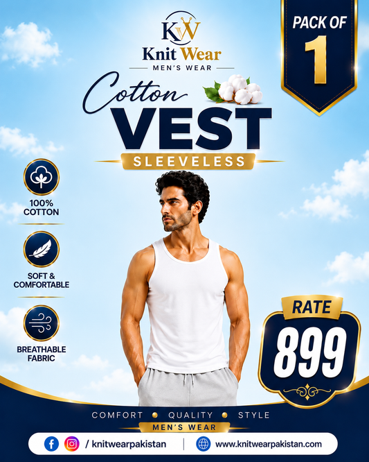 Cotton Sleeveless Vest